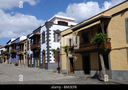 Street nella città storica tero, Gran Canarie Spagna Foto Stock