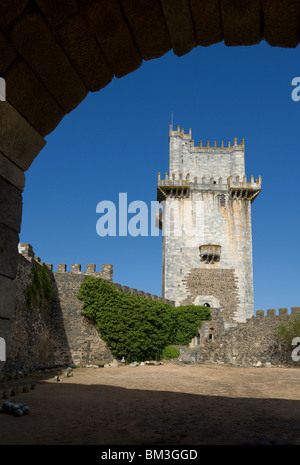 Il Portogallo, l'Alentejo, Beja, la Torre de Menagem torre del castello Foto Stock