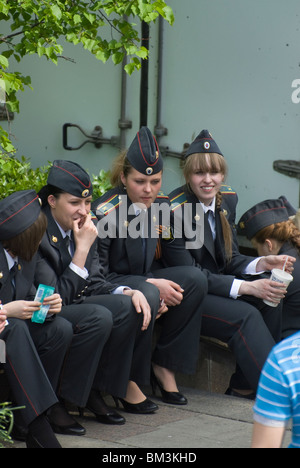 Ragazze Russe come polizia cadet Foto Stock