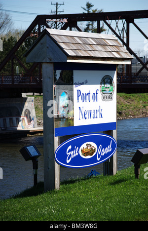 Porto di Newark sul Canale Erie New York STATI UNITI D'AMERICA Foto Stock