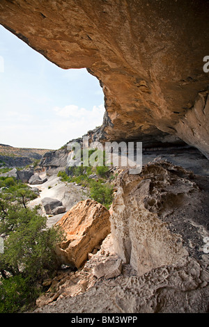 Vista del Seminole Canyon dal destino Bell Shelter Texas USA Foto Stock