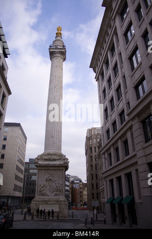 Un monumento al grande incendio di Londra nella città di Londra Foto Stock