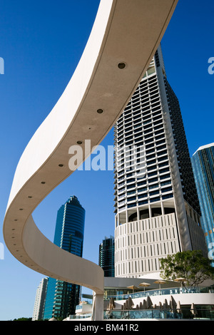 Il Riverside centro con lo skyline della città in background. Brisbane, Queensland, Australia Foto Stock