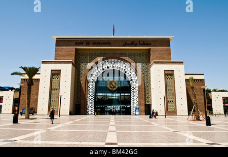 La nuova stazione ferroviaria di Marrakesh, Marocco. Foto Stock