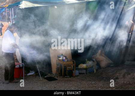 Israele, il Monte Meron, il Hillula (un giorno di celebrazione per il Rabbino Simeon bar Yohai a Lag Baomer Foto Stock