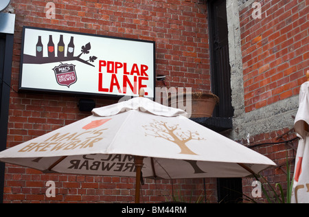 Mal di Brewbar su Poplar Lane - un bar alla moda quartiere. Christchurch, Canterbury, Isola del Sud, Nuova Zelanda Foto Stock