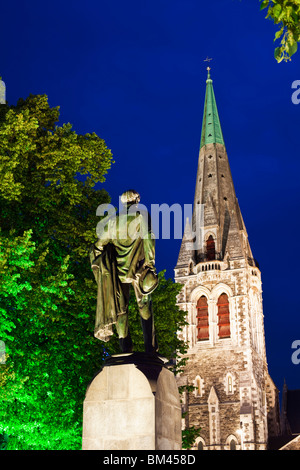 La cattedrale di Christ Church in Piazza Duomo. Christchurch, Canterbury, Isola del Sud, Nuova Zelanda Foto Stock