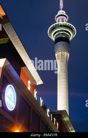 La Sky City Casino complesso e Torre del Cielo sopra. Auckland, Isola del nord, Nuova Zelanda Foto Stock
