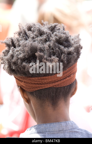 Un afro-americano di acconciatura Foto Stock