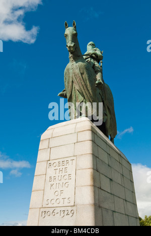 Statua di Re Robert the Bruce a Bannockburn Heritage Centre Foto Stock