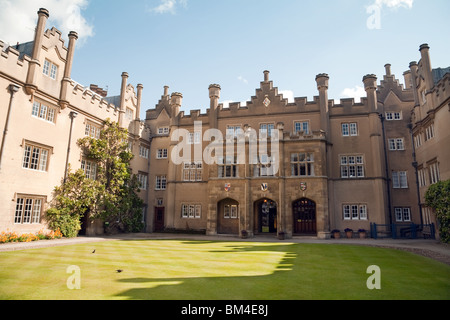 Hall Court e ingresso Hall, Sidney Sussex College Cambridge University, Cambridge UK Foto Stock