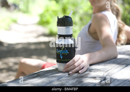 Un sentiero per la primavera in esecuzione su Jesusita Trail. Foto Stock