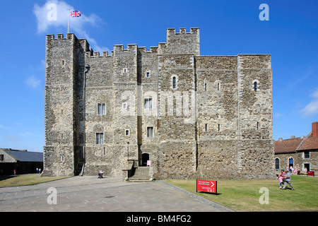 Il castello di dover mantenere, interno Bailey, Kent, Regno Unito Foto Stock