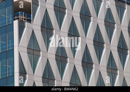 Dettagli architettonici di edificio a Media City UK,Salford, in costruzione. Foto Stock