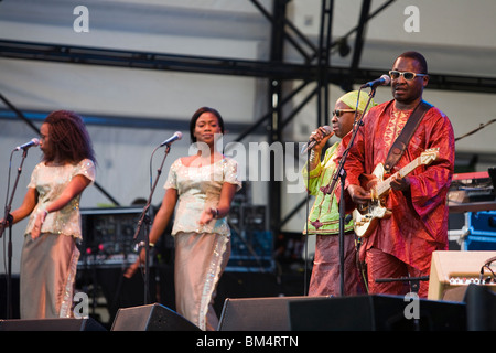 Amadou e Mariam sul palco del Big Chill Music Festival 2009 Foto Stock