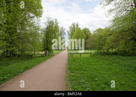 Percorso attraverso il West Herts Campo da Golf, Watford, Hertfordshire, Regno Unito Foto Stock