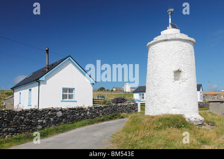 Cottage in Bofin sull isola Inishbofin, Connemara, Irlanda Foto Stock