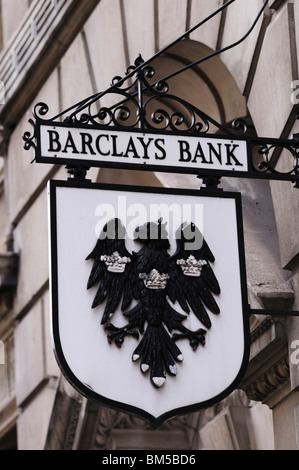 Barclays Bank segno, Fleet Street, Londra Inghilterra REGNO UNITO Foto Stock