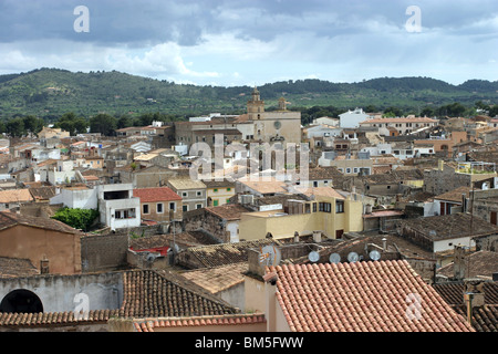 Arta, Mallorca, Spagna. Visto dal Santuri de Sant Salvador Foto Stock