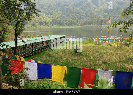 Lago di Khecheopalri, lago sacro nel Sikkim Foto Stock