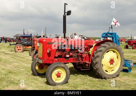 Classici trattori agricoli visualizzati al Bill Targett Memorial Rally svoltasi a Matterley Farm, Winchester il 15 maggio 2010. Foto Stock