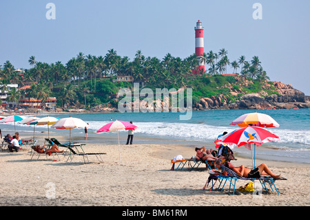 Spiaggia di Kovalam Foto Stock