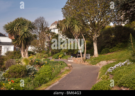 Regno Unito, Inghilterra, Devon, Ilfracombe, lungomare giardini Foto Stock