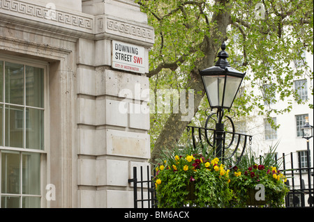 Downing Street SW1, cartello City of Westminster Street, Londra Foto Stock