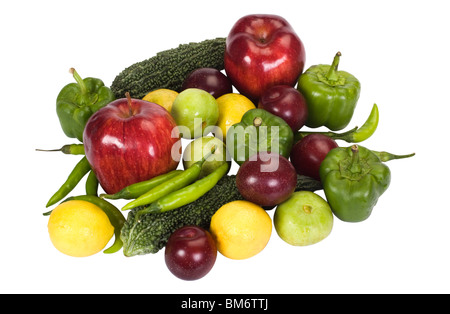 Close-up di verdura e frutta Foto Stock