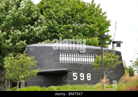USS Nautilus - il primo negli Stati Uniti di sottomarini nucleari a Submarine Force Museum, Groton, Connecticut, Stati Uniti d'America Foto Stock