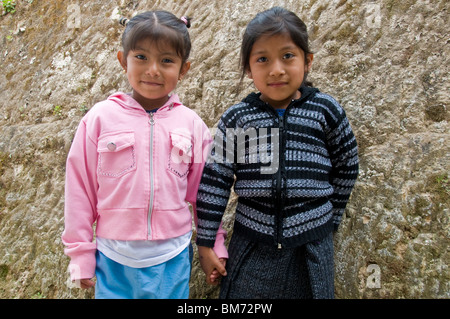 I bambini maya Solola dipartimento Guatemala Foto Stock