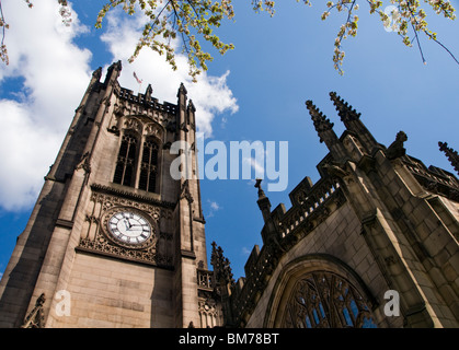 Cattedrale di Manchester su Victoria Street nel centro della città di Manchester, Inghilterra Foto Stock