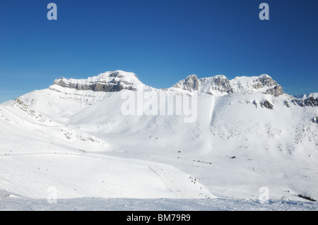 Retro bocce di Lake Louise Ski Resort - Parco Nazionale di Banff, Alberta, Canada Foto Stock