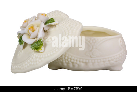 Close-up di un cuore contenitore sagomato Foto Stock