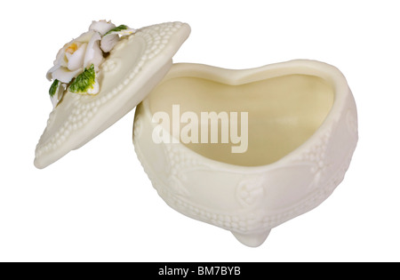 Close-up di un cuore contenitore sagomato Foto Stock