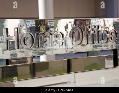 Sign on Home Office building, MARSHAM STREET, Londra Foto Stock