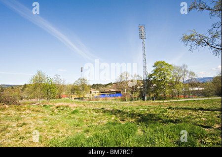 Washer a Fana atletica Aports Stadium vicino a Bergen in Norvegia Foto Stock