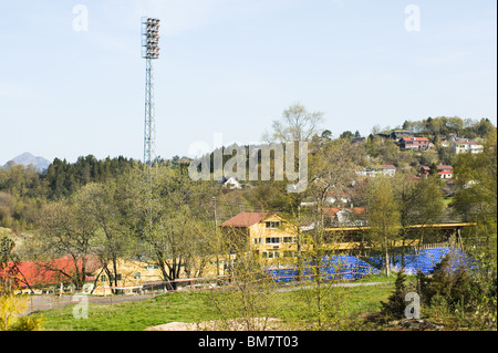 Washer a Fana atletica Aports Stadium vicino a Bergen in Norvegia Foto Stock