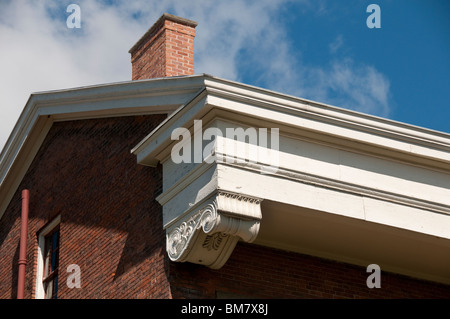 Edifici pietra miliare nel granoturco area collinare di Rochester NY USA Foto Stock