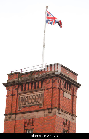 Dettagli da Masson's Mill, Matlock Bath, Derbyshire. Foto Stock