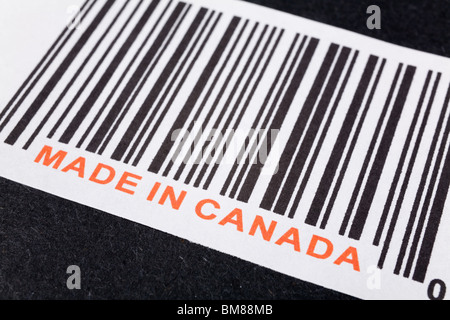 Realizzato in Canada e il codice a barre, la concezione di business Foto Stock