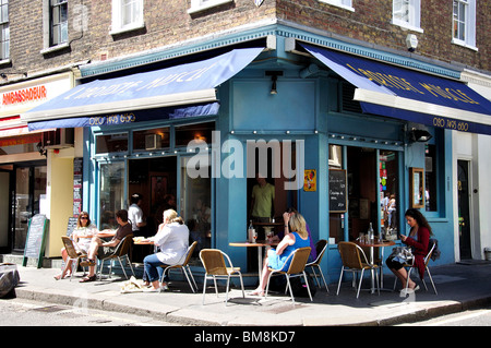 Ristorante esterno, Pastore Street, Pastore Mercato, Mayfair, City of Westminster, Greater London, England, Regno Unito Foto Stock