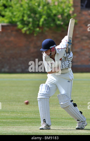 Cricket a livello di club, Leamington Spa, England, Regno Unito Foto Stock