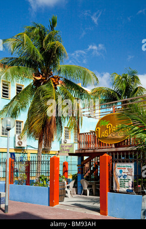 Una caffetteria ristorante a Willemstad, Curacao, Antille olandesi. Foto Stock