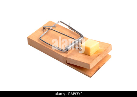Trappola di topo e formaggio Foto Stock