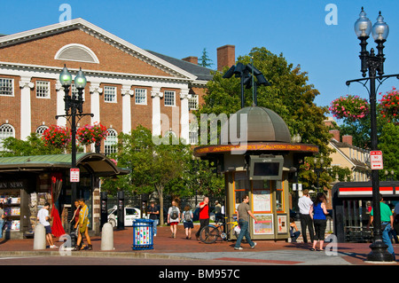 Harvard Square Cambridge Massachusetts Foto Stock