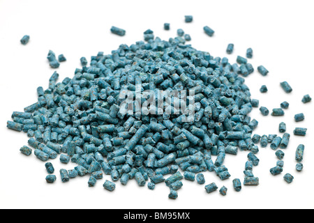 Pila di slug e impermeabile lumaca agglomerati in forma di pellets Foto Stock