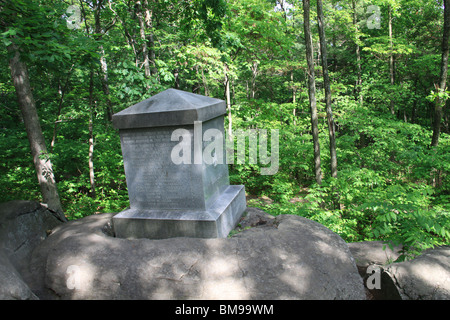 Un monumento di Maine xx di Gettysburg, PA Foto Stock