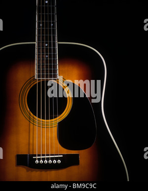 Acustica chitarra flattop Foto Stock