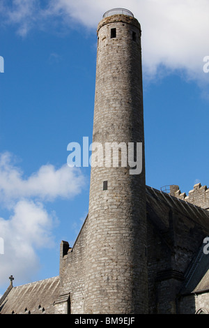 San Canice della Chiesa Cattedrale e la torre rotonda in Kilkenny, Irlanda Foto Stock